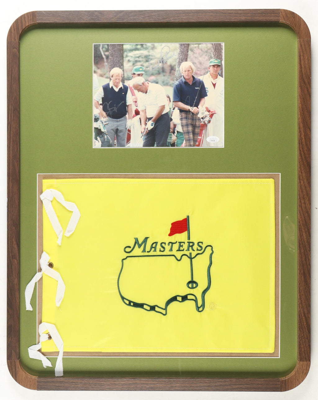 Arnold Palmer, Jack Nicklaus & Greg Norman Signed Custom Framed Photo Display - JSA COA