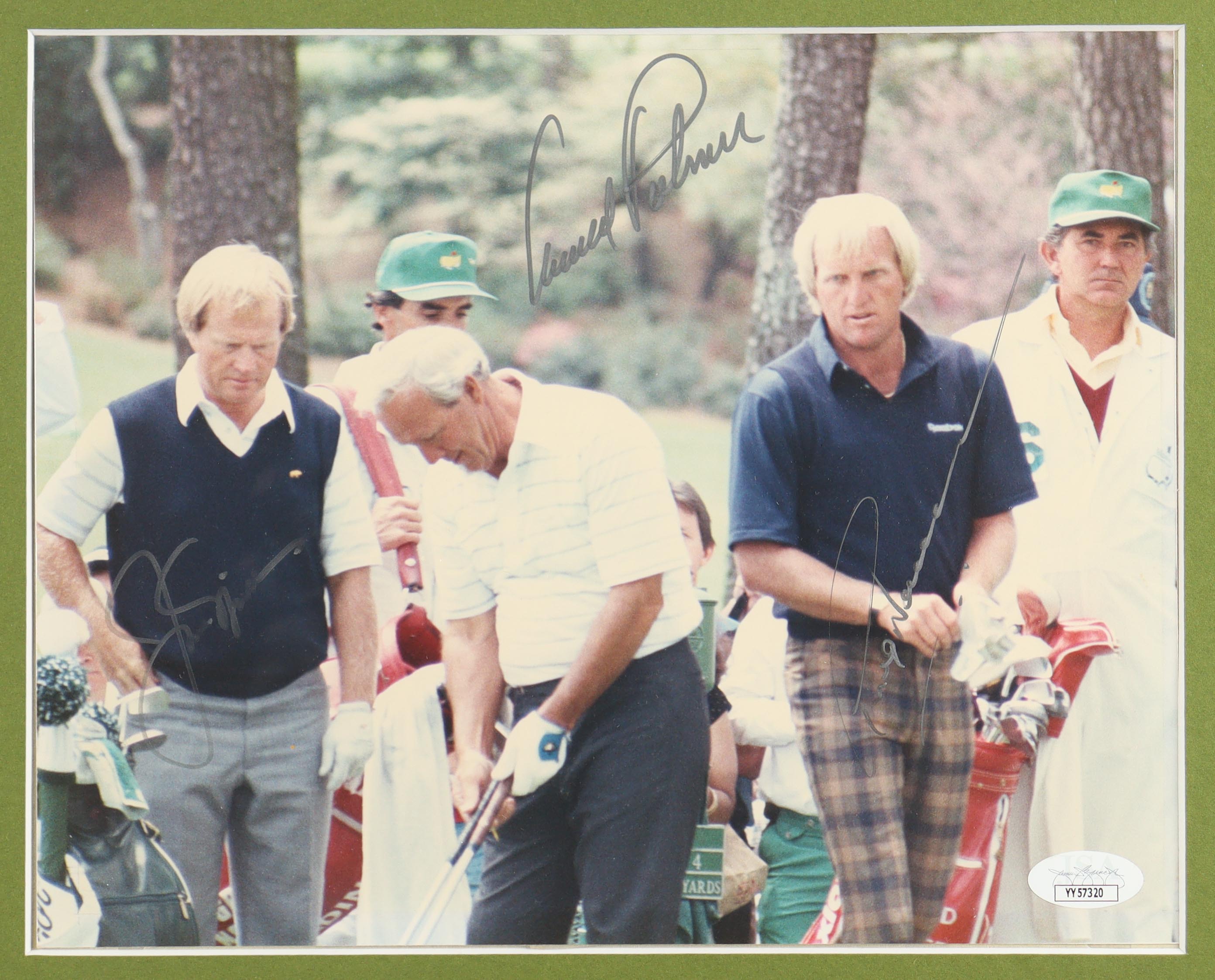 Arnold Palmer, Jack Nicklaus & Greg Norman Signed Custom Framed Photo Display - JSA COA