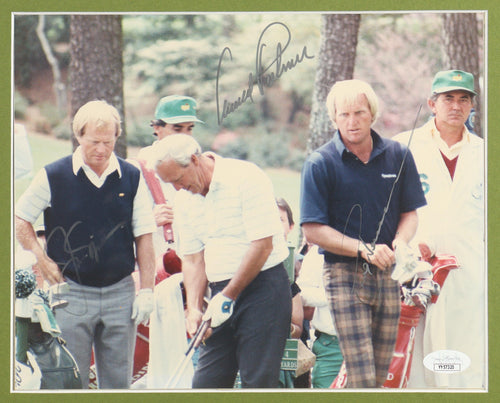 Arnold Palmer, Jack Nicklaus & Greg Norman Signed Custom Framed Photo Display - JSA COA