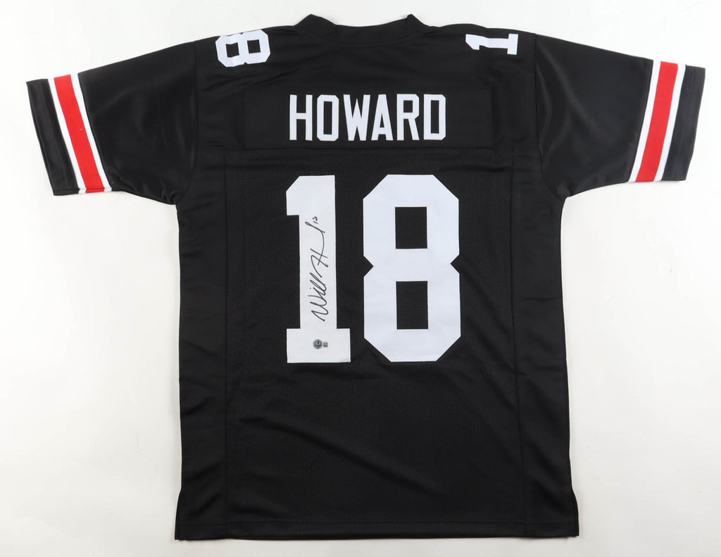Will Howard Signed Custom Black Alt Jersey Beckett COA Ohio State Buckeyes Autograph