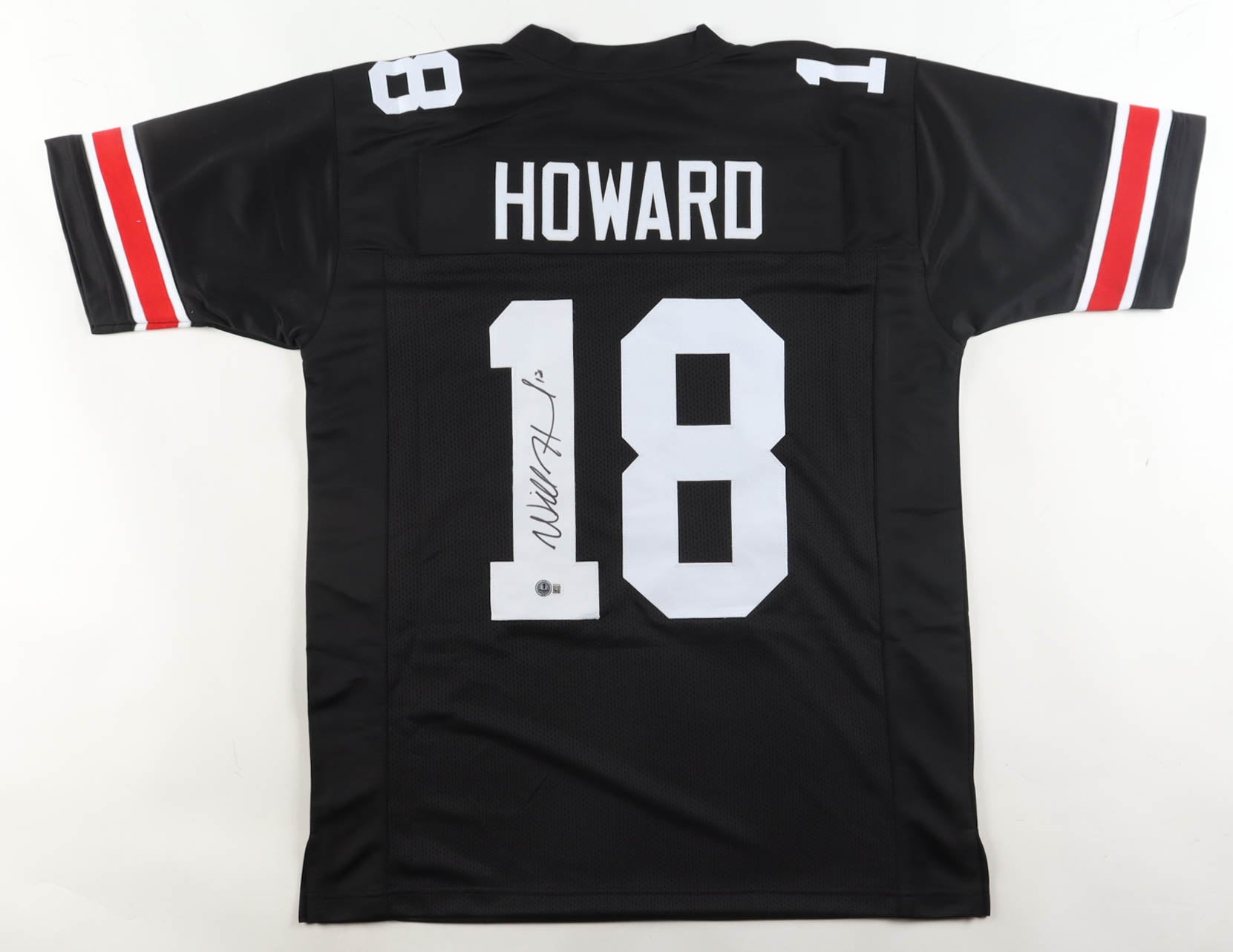 Will Howard Signed Custom Black Alt Jersey Beckett COA Ohio State Buckeyes Autograph