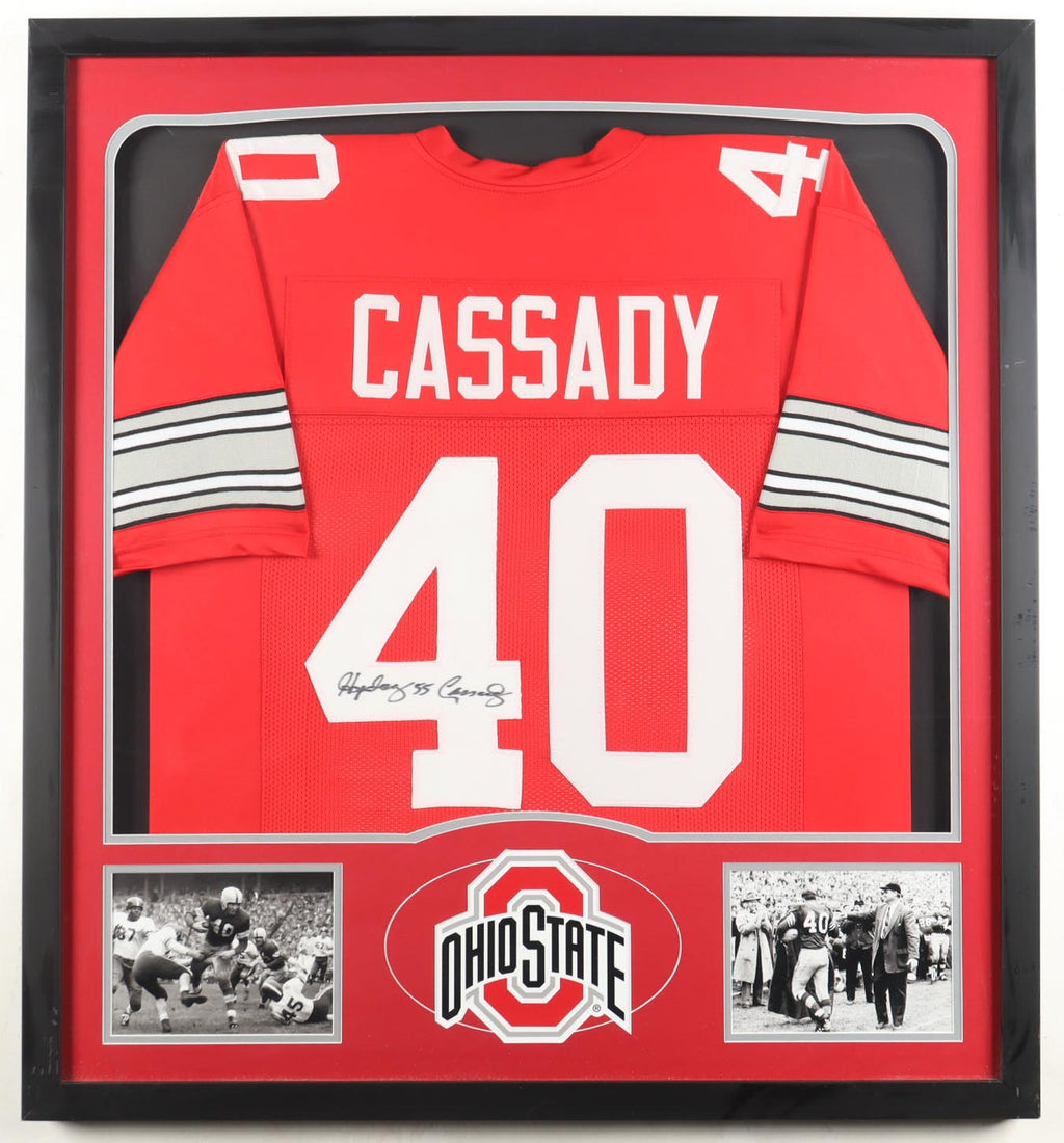 Howard "Hopalong" Cassady Signed Custom Framed Jersey Display - JSA COA