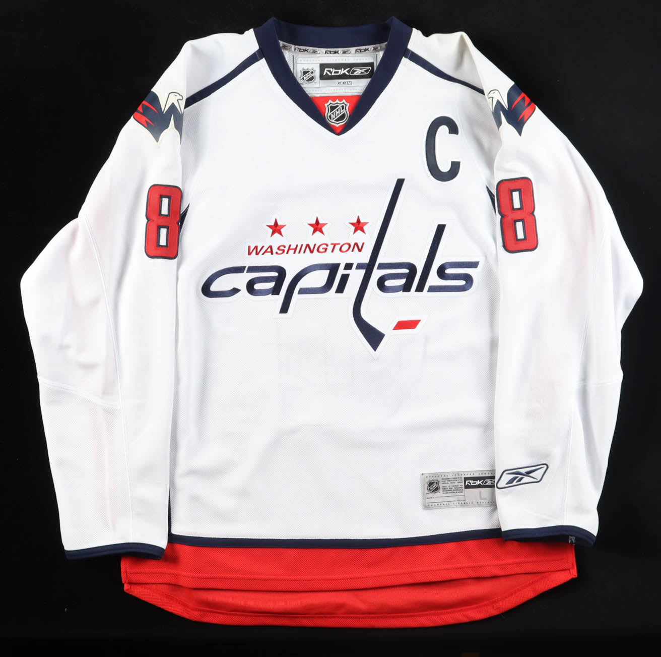 Alexander Ovechkin Signed Washington Capitals Reebok Authentic Jersey Beckett COA