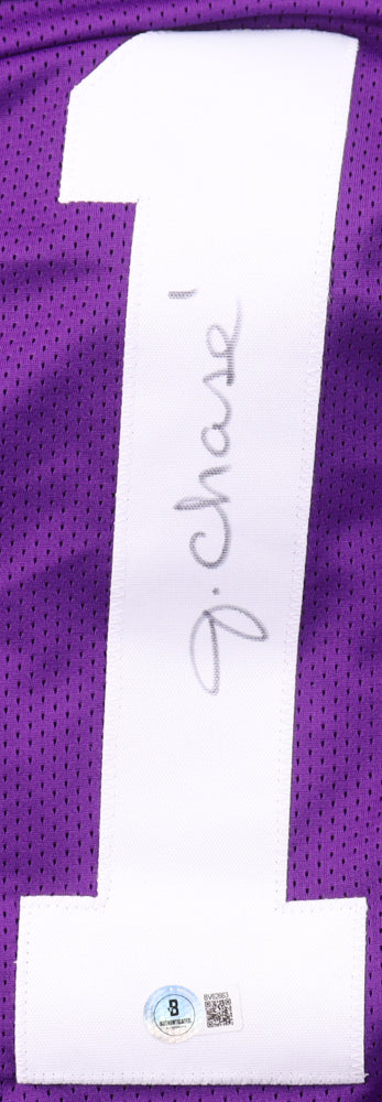 Ja'Marr Chase Signed LSU Tigers Jersey Beckett COA Autograph